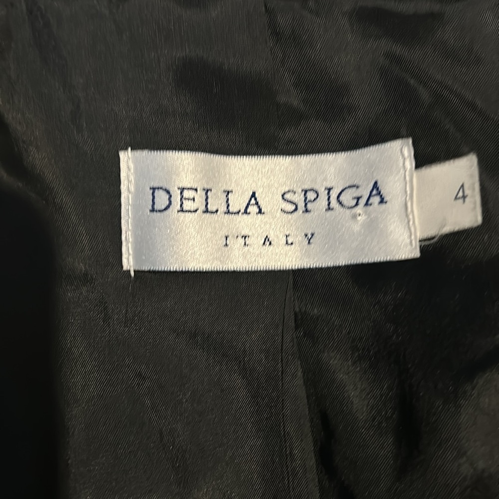 BEAUTIFUL, DELLA SPIGA ITALY, black and white blazer with a black zipper size 4 - Picture 12 of 13
